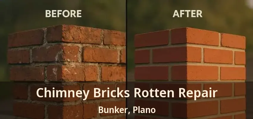 Chimney Bricks Rotten Repair Bunker, Plano - TX