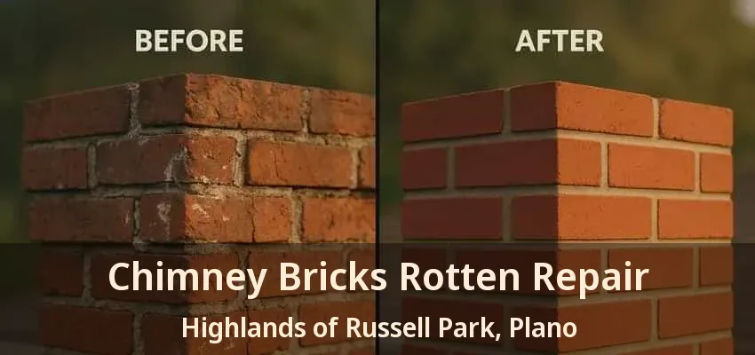 Chimney Bricks Rotten Repair Highlands of Russell Park, Plano - TX Chimney Bricks Rotten Repair Highlands of Russell Park, Plano - TX