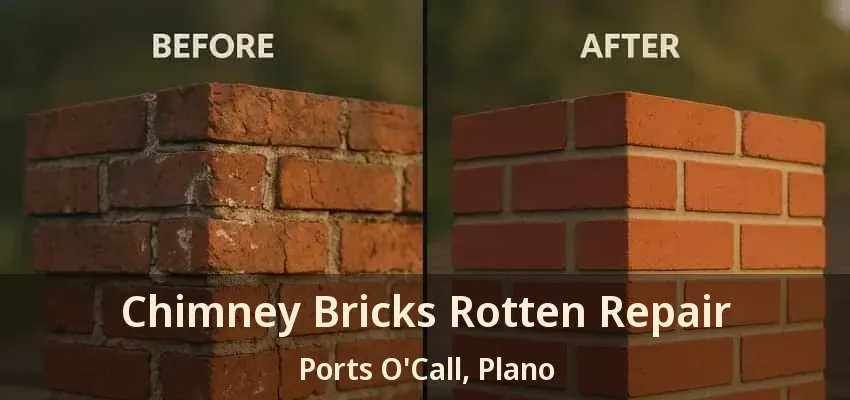 Chimney Bricks Rotten Repair Ports O'Call, Plano - TX Chimney Bricks Rotten Repair Ports O'Call, Plano - TX