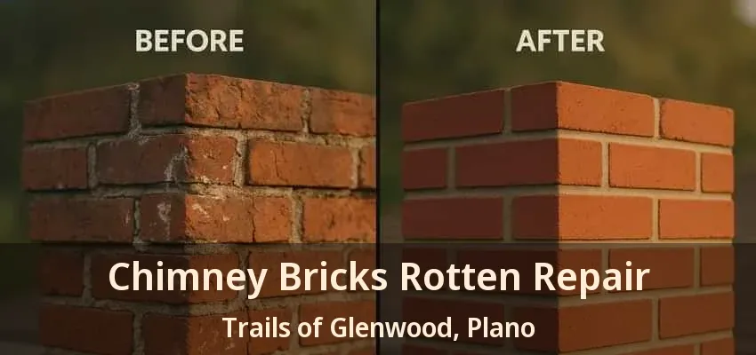 Chimney Bricks Rotten Repair Trails of Glenwood, Plano - TX