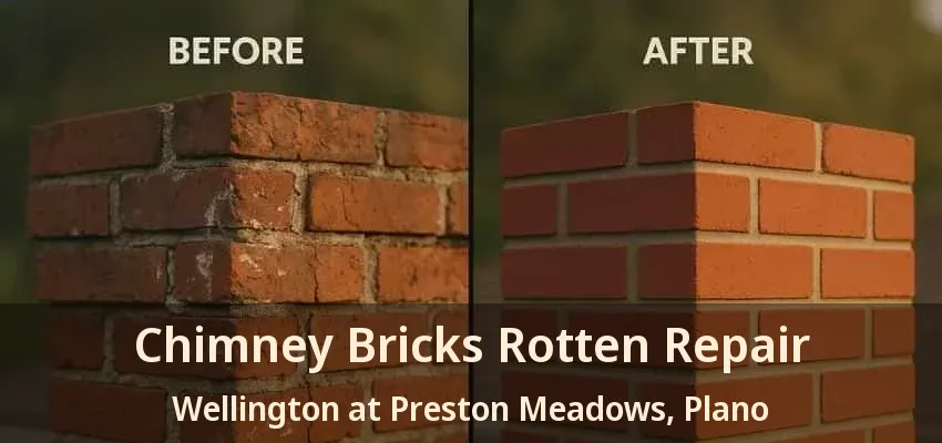 Chimney Bricks Rotten Repair Wellington at Preston Meadows, Plano - TX