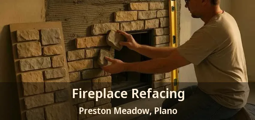 Fireplace Refacing Preston Meadow, Plano - TX