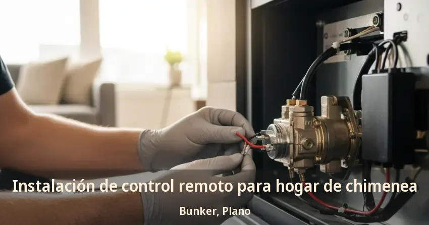Instalación de control remoto para hogar de chimenea Bunker, Plano - TX