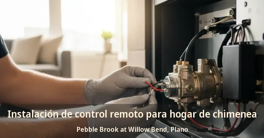 Instalación de control remoto para hogar de chimenea Pebble Brook at Willow Bend, Plano - TX