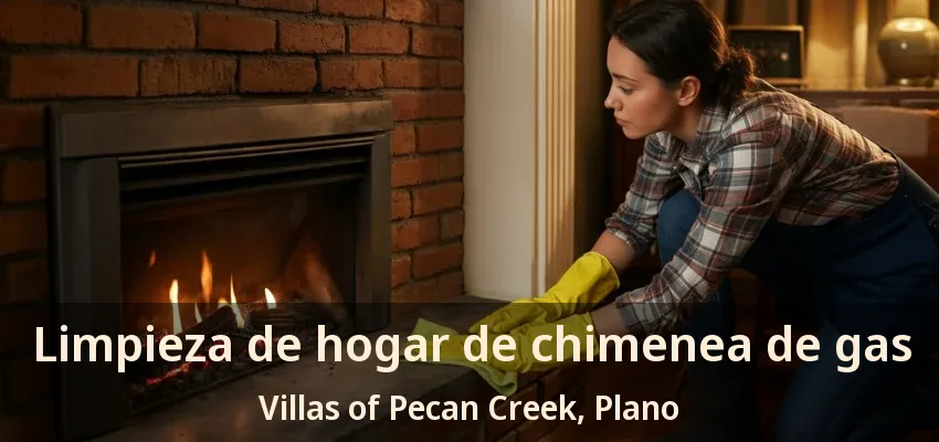 Limpieza de hogar de chimenea de gas Villas of Pecan Creek, Plano - TX