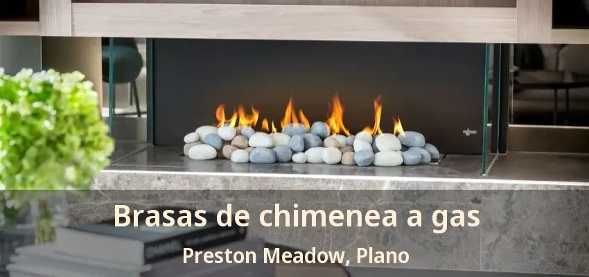 Brasas de chimenea a gas Preston Meadow, Plano - TX