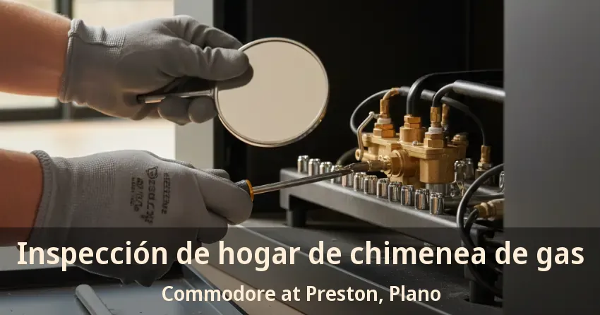 Inspección de hogar de chimenea de gas Commodore at Preston, Plano - TX