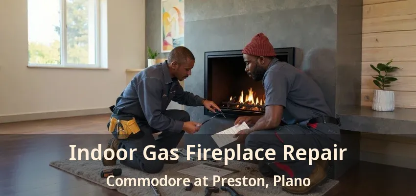 Indoor Gas Fireplace Repair Commodore at Preston, Plano - TX